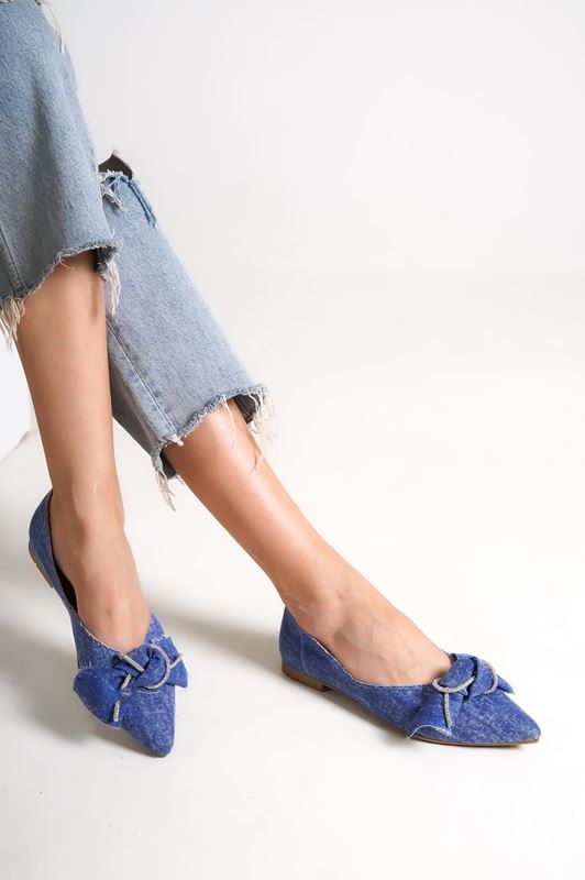 Samber Kadın Babet Ayakkabı KOT FİYONKLU-TAŞLI