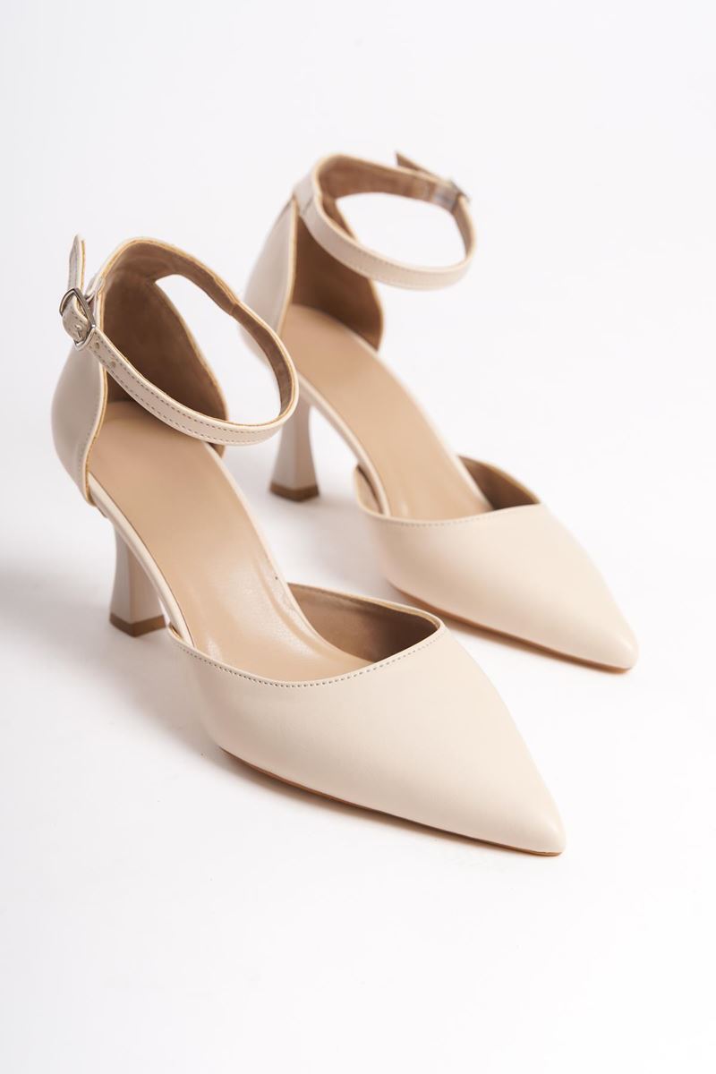 Elsa Bej Cilt Orta Topuklu (6 cm) Klasik Topuklu Ayakkabı