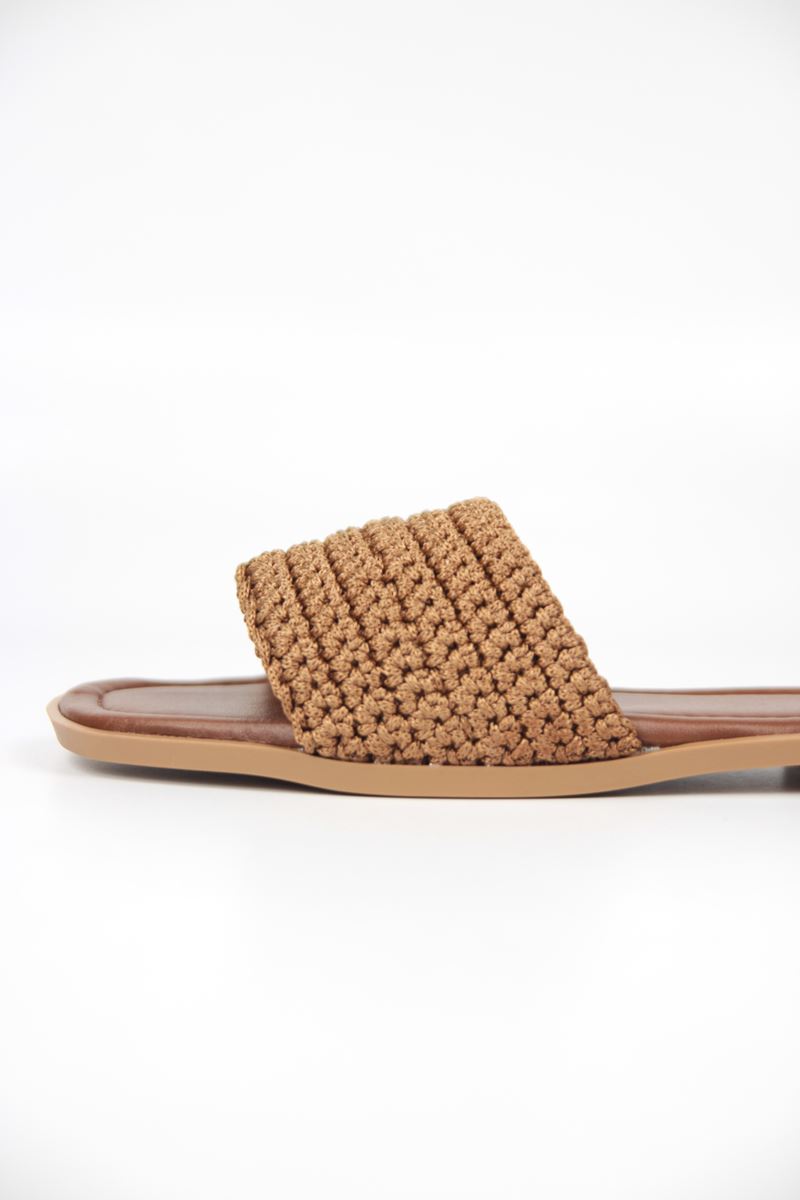 Joyce Kadın El Örgü Taba Terlik