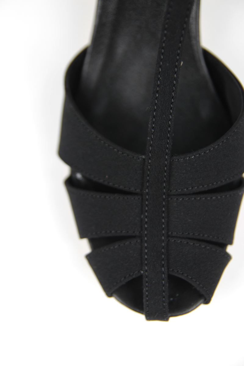 Queenn Kadın Klasik Kısa Topuklu (4 cm) Ayakkabı  Siyah Süet