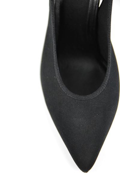 Texass Kadın Siyah Mat Saten Orta Topuklu (8 cm) Topuklu Ayakkabı