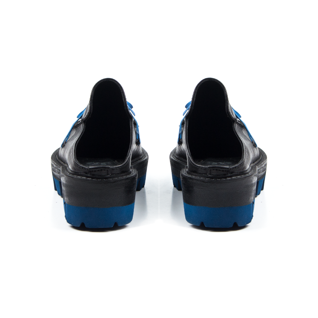 Signature K-Mavi Kurdela Deri Terlik