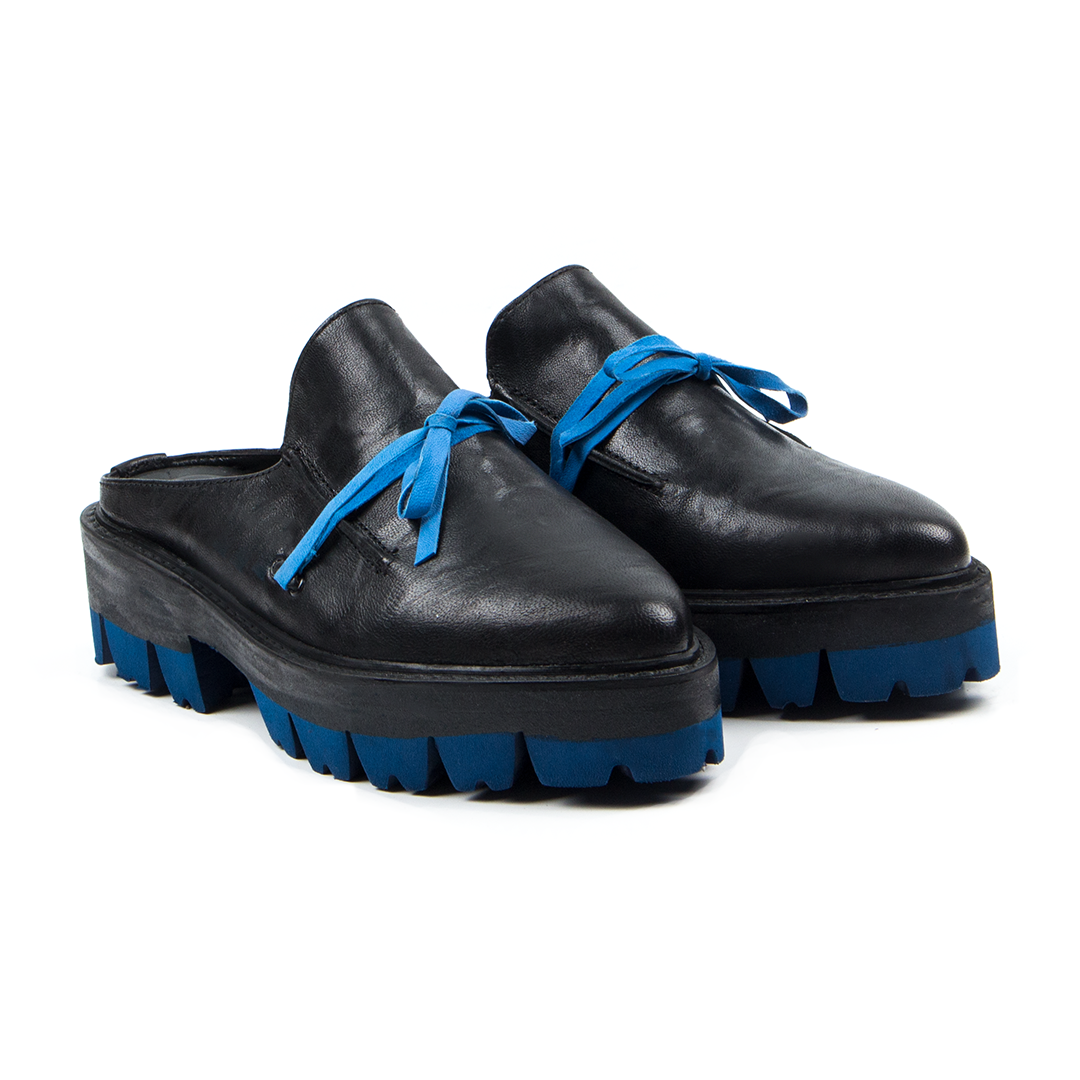 Signature K-Mavi Kurdela Deri Terlik