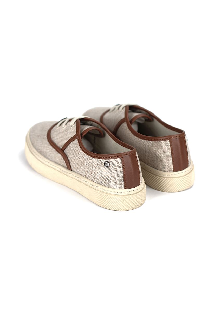 Sage Bej Keten Kadın Sneaker Spor Ayakkabı