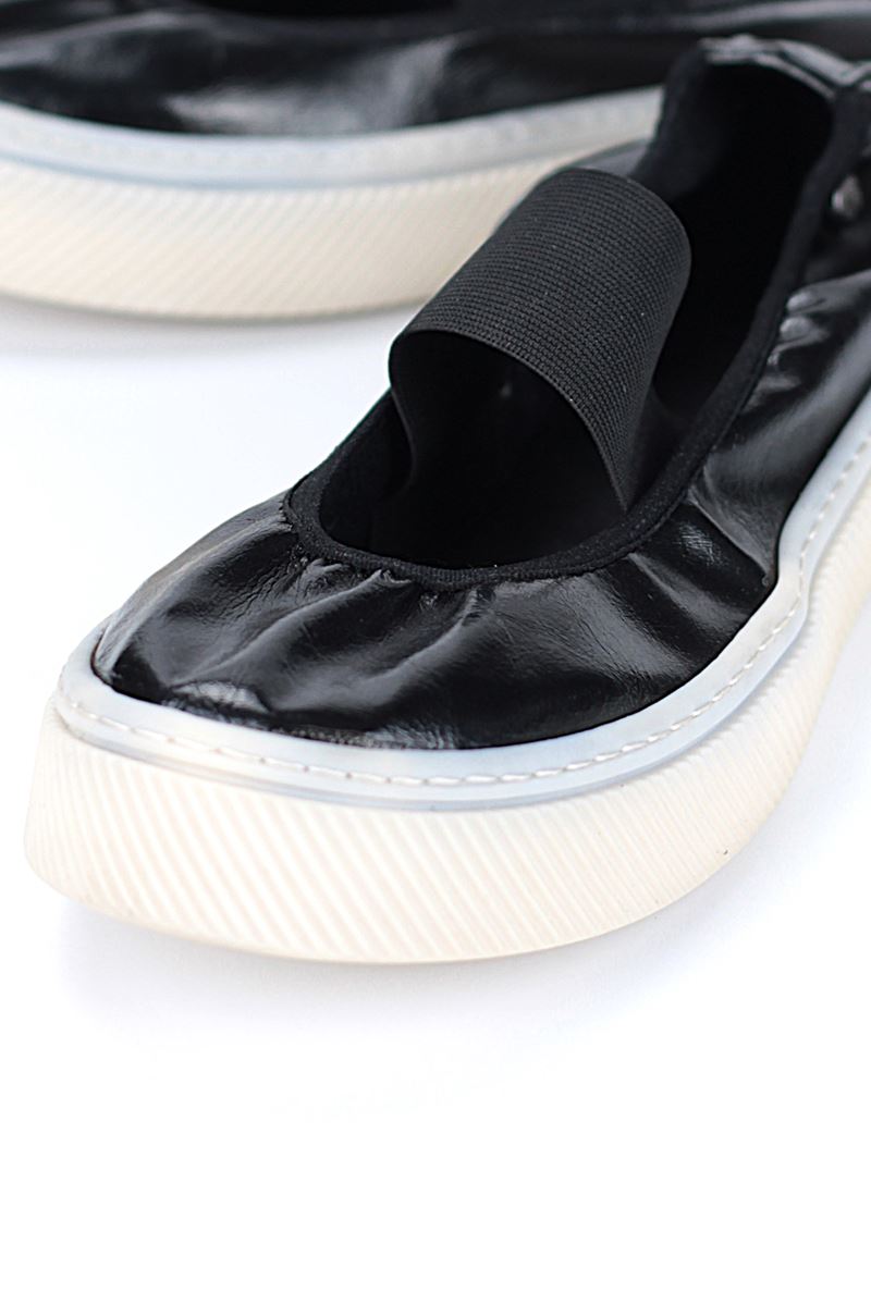 Gemma Siyah Cilt-Beyaz Taban Kalın Bant Detaylı Kadın Sneaker Spor Ayakkabı