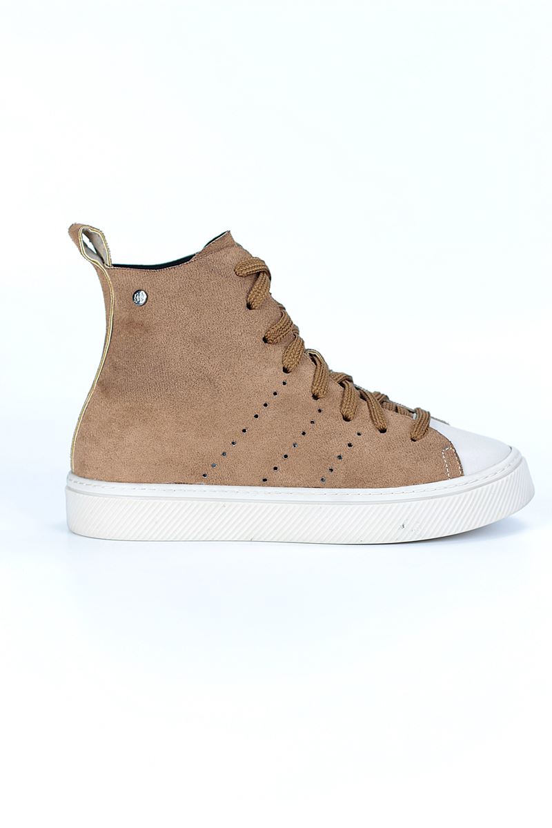 June Taba Süet Bağcıklı Kadın Kısa Bot