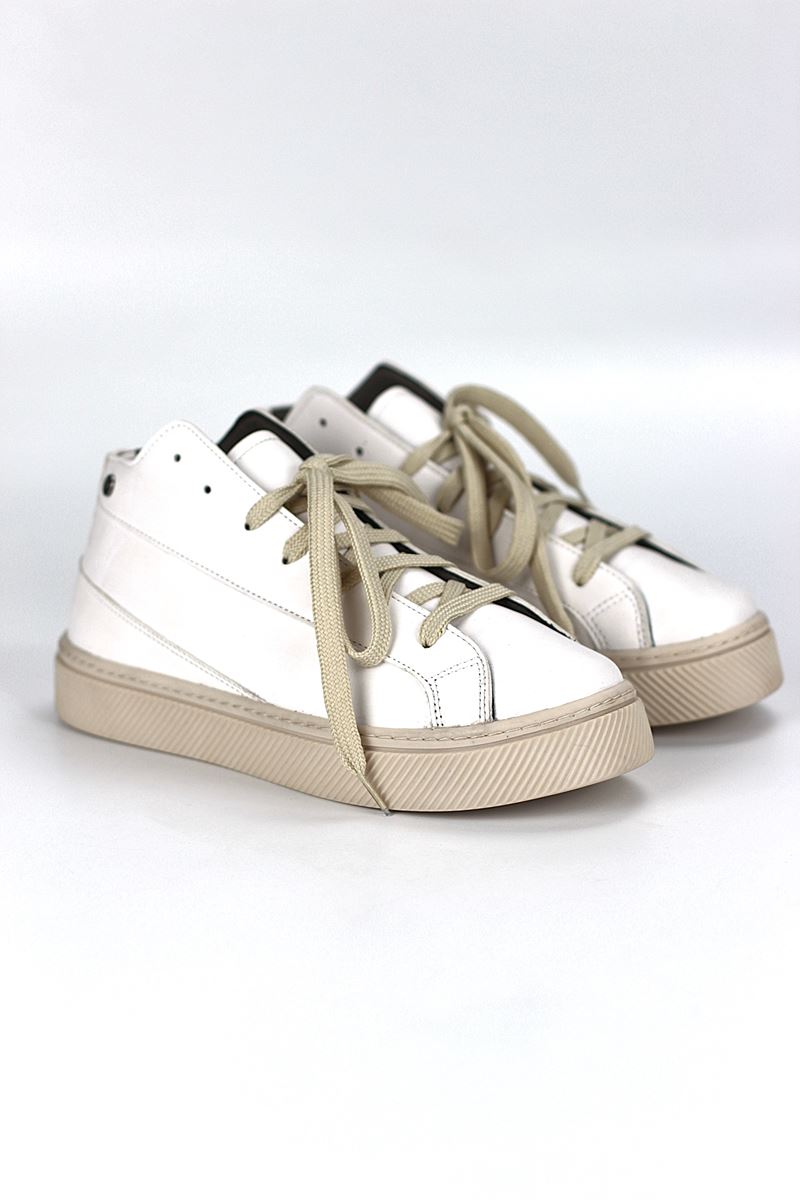 Cypress Beyaz Cilt Bağcıklı Bilekli Kadın Sneaker Ayakkabı
