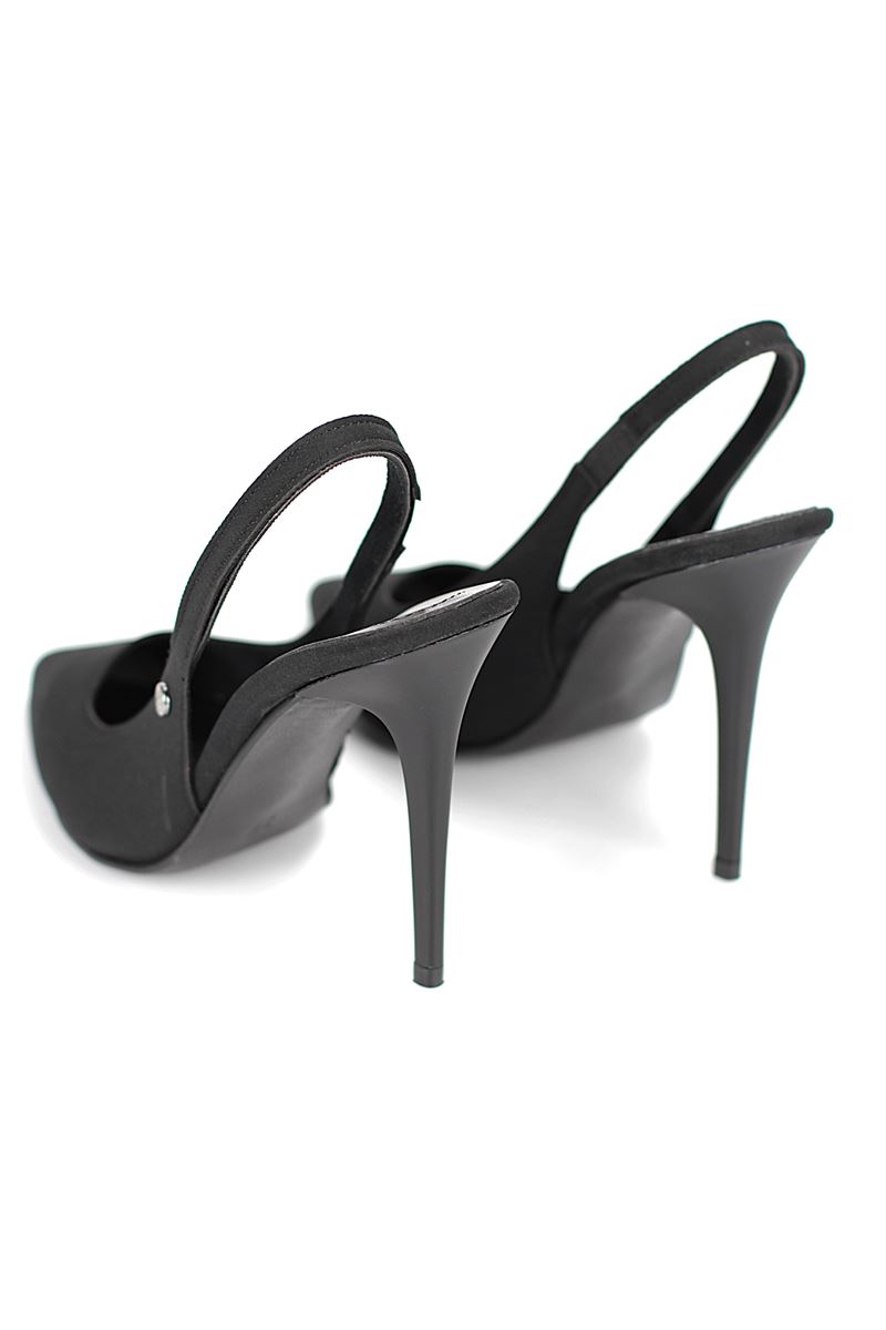 Zerina Siyah Süet Esnek Yumuşak Kaymaz Taban İnce Topuklu (11cm) Kadın Stiletto