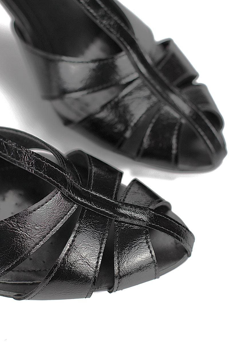 Princess Kadın Klasik Topuklu Ayakkabı Siyah Rugan