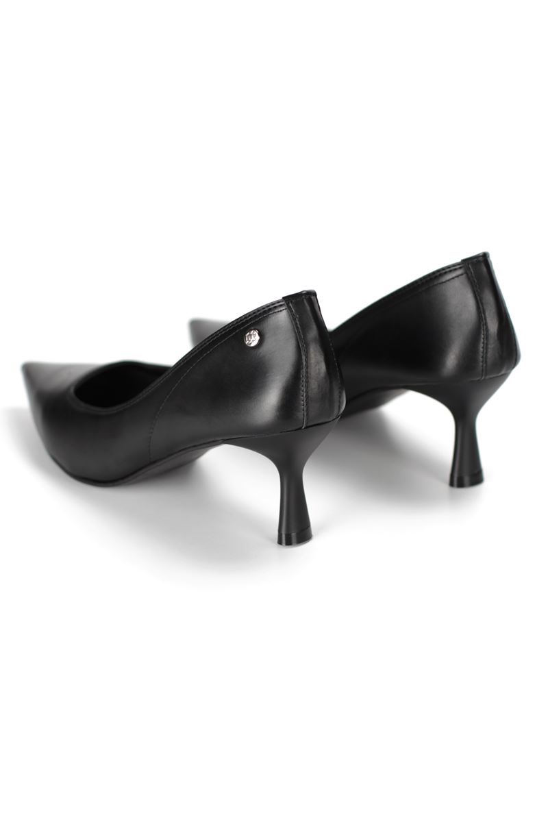 Abbey Siyah Cilt Orta Topuklu (4-6 cm) Klasik Topuklu Ayakkabı