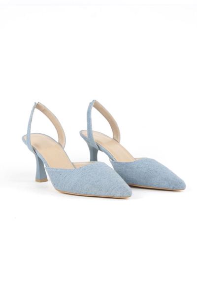 Jolie Açık Kot Orta Topuklu(6 cm) Klasik Topuklu Ayakkabı