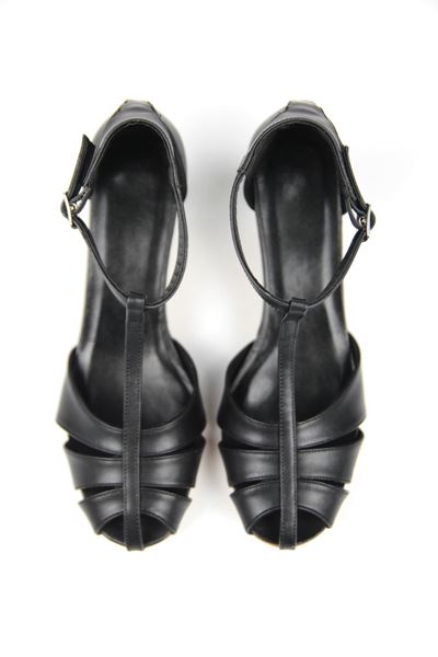 Queenn Kadın Klasik Kısa Topuklu (4-6 cm) Ayakkabı  Siyah Cilt