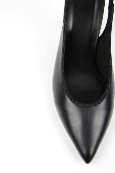 Texass Siyah Cilt Orta Topuklu (8 cm) Topuklu Ayakkabı