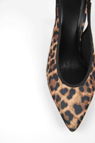 Texass Leopar Desenli Orta Topuklu (8 cm) Topuklu Ayakkabı
