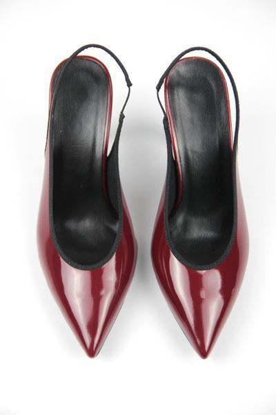 Texass Bordo Cilt Orta Topuklu (8 cm)  Kadın Topuklu Ayakkabı