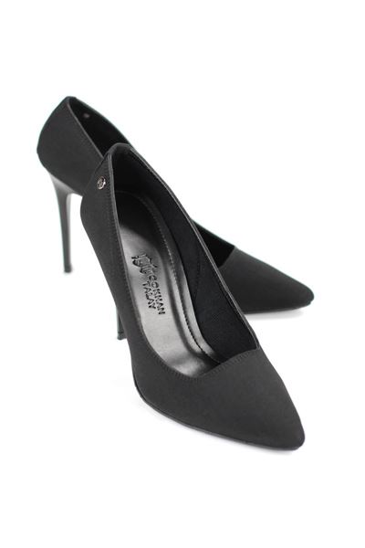 Arabella Esnek Yumuşak Kaymaz Taban (11 cm) Siyah Süet Kadın Topuklu Ayakkabı