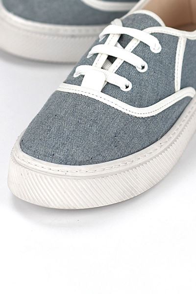 Sage  Mavi Keten Kadın Sneaker Spor Ayakkabı