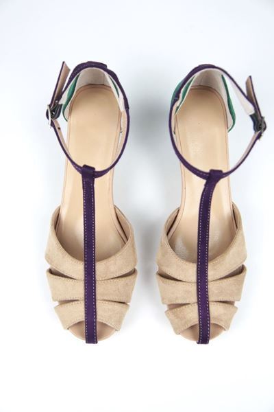 Queenn Kadın Klasik Kısa Topuklu (6 cm) Ayakkabı Multi Vizon