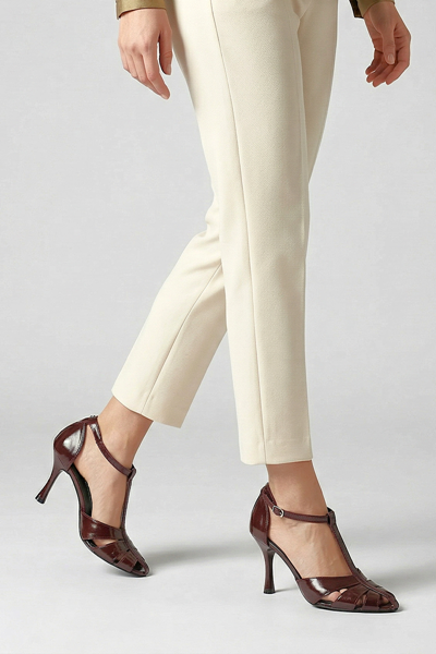 Princess Kadın Klasik Topuklu Ayakkabı Bordo Rugan