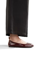 Letizia Esnek Taban Katlanabilir Bordo Rugan Babet Kadın Ayakkabı