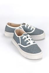 Sage  Mavi Keten Kadın Sneaker Spor Ayakkabı