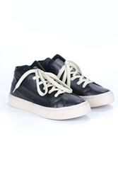 Cypress Siyah Cilt Bağcıklı Bilekli Kadın Sneaker Ayakkabı