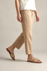 May Kadın Hasır Zımba Toka Detaylı Taba Cilt Terlik