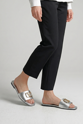 Zeritha Lame Metalik V Toka Detaylı Kadın Terlik